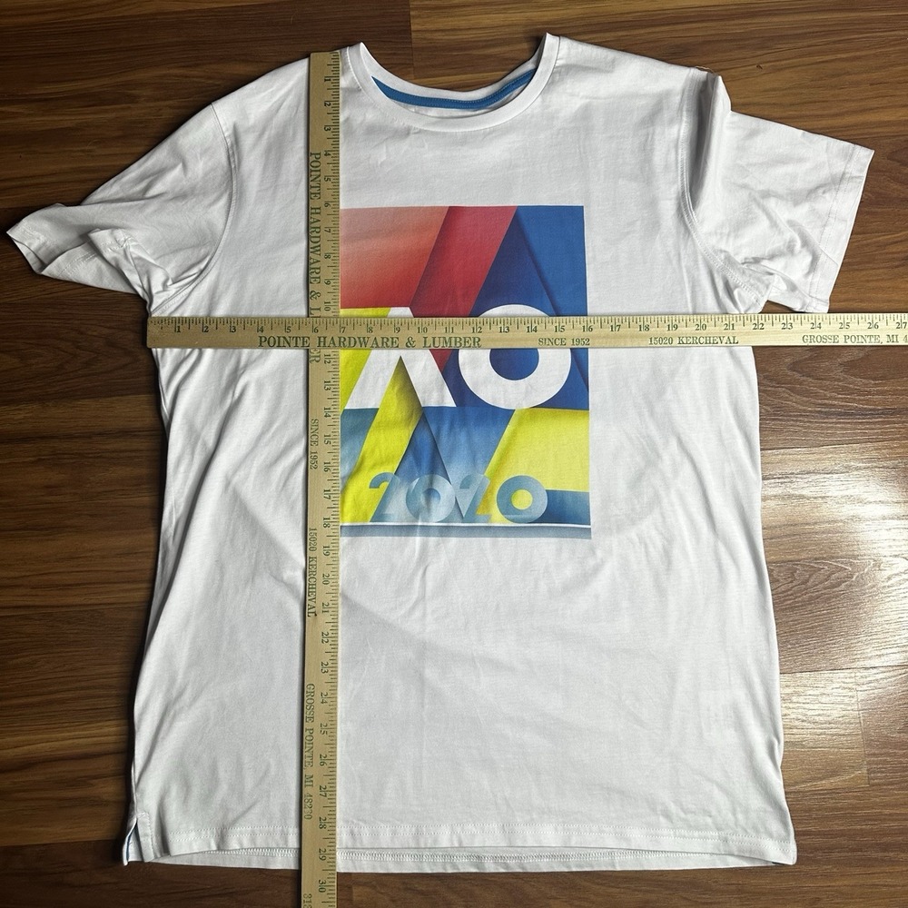 Official 2020 Australian Open Tennis Shirt Mens XL White Grand Slam Melbourne - Picture 3 of 7